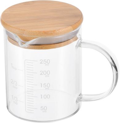 Verre doseur en borosilicate avec bec verseur et poignée