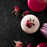 Verre imprimé Glassart macarons et roses 30x30cm
