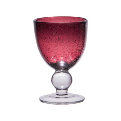 Verre à pied 28 cl artisan bullé violet (lot de 6)