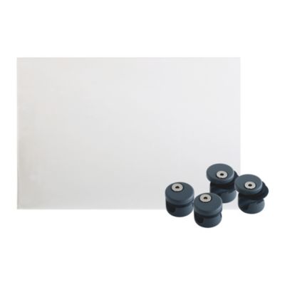 Verre synthétique avec supports de fixation gris RAL7016 pour garde-corps Kordo