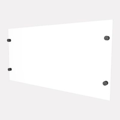 Verre synthétique avec supports de fixation gris RAL7016 pour garde ...