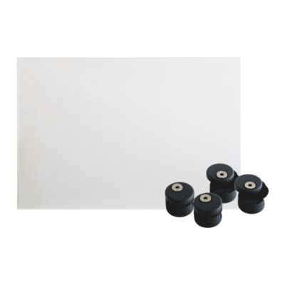 Verre synthétique avec supports de fixation noir RAL 9005 pour garde-corps Kordo