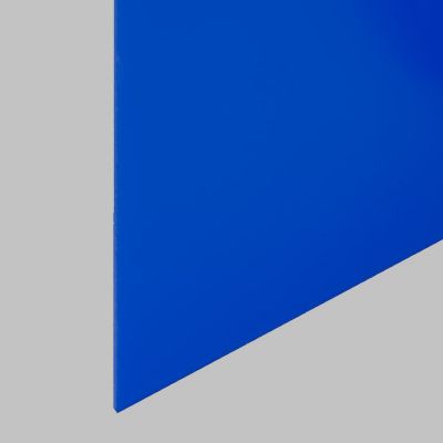 Verre synthétique cristal acrylique PMMA coloris bleu intense 2x1m ep 3mm