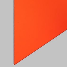 Verre synthétique cristal acrylique PMMA coloris orange 2x1m ep 3mm