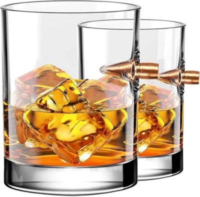 Verre à Whisky avec Balle Cristal Transparent, 350ml