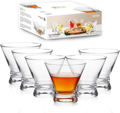 Verres à martini sans pied 236 ml Style moderne et raffiné