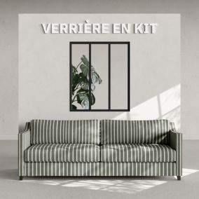 Verrière 3 Carreaux - A Monter - Noir Sablé