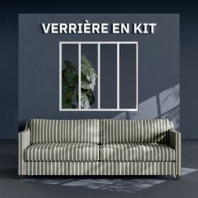 Verrière 4 Carreaux - A Monter - Blanc