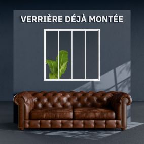 Verrière 4 Carreaux - Prête à poser - Blanc