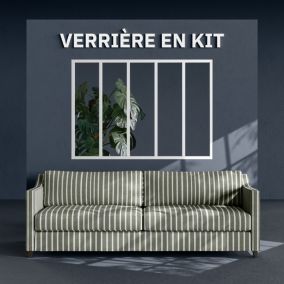 Verrière 5 Carreaux - A Monter - Blanc