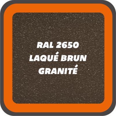 Verrière 5 sections avec imposte - L x H : 168 x 110 cm - Laqué brun 2650 granité - vitrages inclus