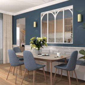 Verrière aluminium 4 vitrages clair, 4 arches décorative - Blanc