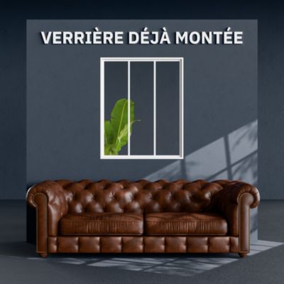 Verrière Atelier 3 Carreaux - Déjà Montée - Blanc
