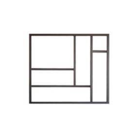 Verrière atelier design en aluminium thermolaqué 150x130 cm - Noir - ARTENA