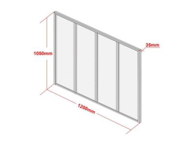 Verrière atelier en aluminium thermolaqué - 120x105 cm - Noir - BAYVIEW