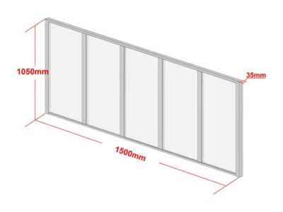 Verrière atelier en aluminium thermolaqué - 150x105 cm - Noir - BAYVIEW