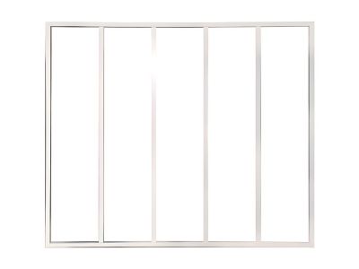 Verrière atelier en aluminium thermolaqué blanc 150 x 105 cm- BAYVIEW