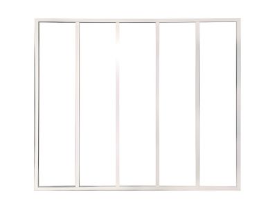 Verrière atelier en aluminium thermolaqué blanc 150 x 130 cm- BAYVIEW