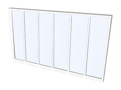 Verrière atelier en aluminium thermolaqué blanc 180 x 105 cm- BAYVIEW