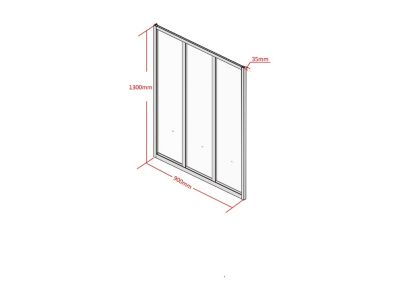 Verrière atelier en aluminium thermolaqué naturel clair 90 x 130 cm- BAYVIEW