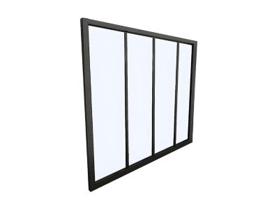 Verrière atelier en aluminium thermolaqué noir 120 x 105 cm- BAYVIEW