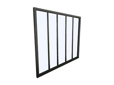 Verrière atelier en aluminium thermolaqué noir 150 x 130 cm- BAYVIEW