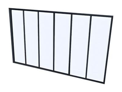 Verrière atelier en aluminium thermolaqué noir 180 x 105 cm- BAYVIEW