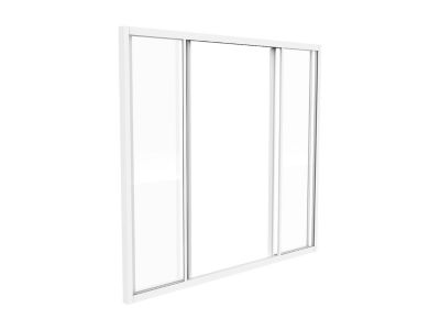 Verrière coulissante en aluminium thermolaqué blanc 120 x 105 cm- RAVENA