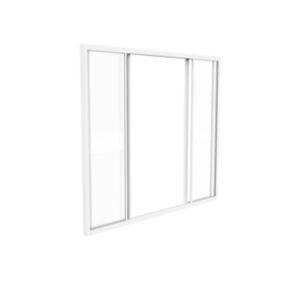 Verrière coulissante en aluminium thermolaqué blanc 120x105 cm - RAVENA
