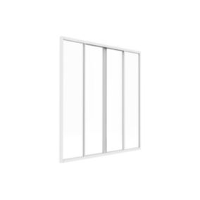 Verrière coulissante en aluminium thermolaqué blanc 120x130 cm - RAVENA