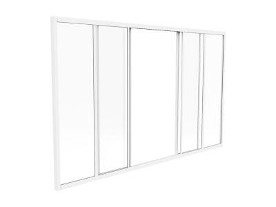 Verrière coulissante en aluminium thermolaqué blanc 180 x 105 cm- RAVENA