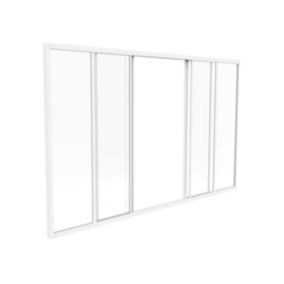 Verrière coulissante en aluminium thermolaqué blanc 180x105 cm - RAVENA