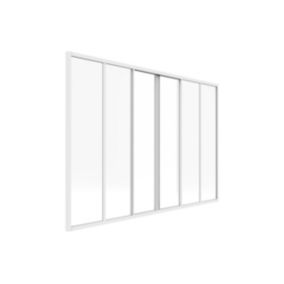 Verrière coulissante en aluminium thermolaqué blanc 180x130 cm - RAVENA