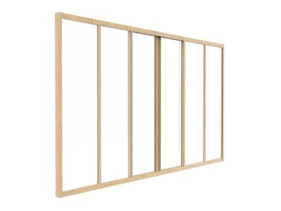 Verrière coulissante en aluminium thermolaqué naturel clair 180 x 105 cm- RAVENA