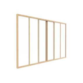 Verrière coulissante en aluminium thermolaqué naturel clair 180x105 cm - RAVENA