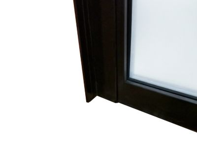 Verrière d'angle atelier en aluminium thermolaqué noir 180 x 60 x 105 cm (L x l x H) - BAYVIEW
