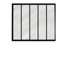 Verrière 5 vitres Opales l.135 x H.105 cm noir