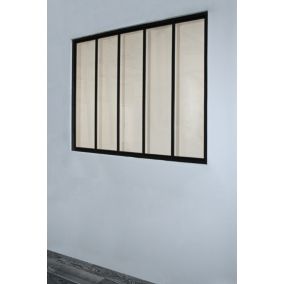 Verrière 5 vitres Opales l.135 x H.105 cm noir