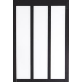 verriere Bois Mdf Noir 3 Vitrages Clairs H1080 Mm X L1123mm Gd Menuiseries