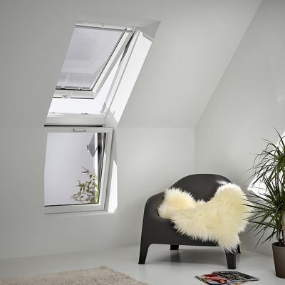 Verrière d'angle à souflet Velux VFE Tout confort bois SK35 2057 95 x h.114 cm