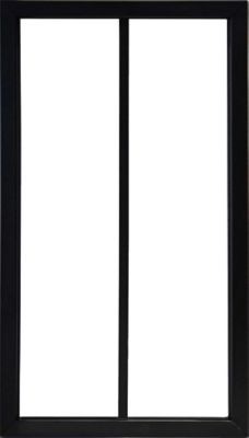 Verrière noire 2 vitrages transparents H 105 X L 57 cm