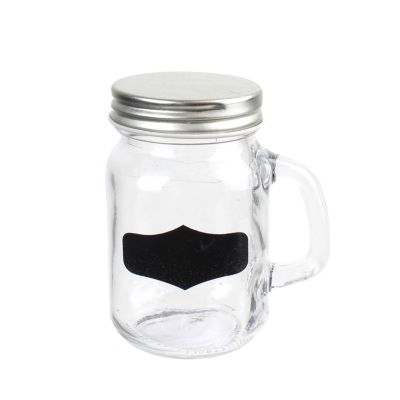 Verrine transparente à poignée avec couvercle Argent, L. 25 x H. 0.3 cm