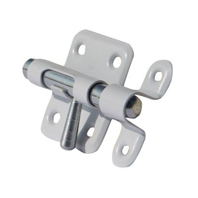 Verrou à Ressort Keymet 420/14 Mm - Pêne Rond Dormant Argent Pour Grille, Porte Ou Plancher, Neuf Sous Sachet