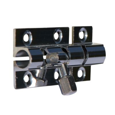 Verrou à pêne rond Diall 40 mm laiton chromé