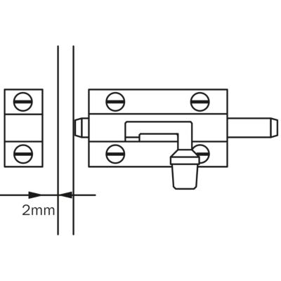 Verrou à pêne rond en acier 60 mm Abus