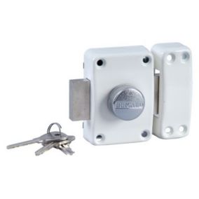 Verrou Alpha bouton 45mm blanc Bricard