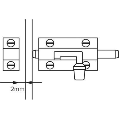 Verrou automatique Diall 40 mm acier zingué