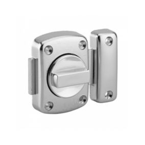 Verrou à bouton Alouette pour porte intérieure, 40mm, acier, chromé brillant - THIRARD