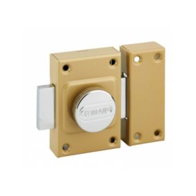 Verrou à bouton Concorde pour porte intérieure, acier, époxy bronze - THIRARD