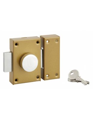 Verrou à bouton, cylindre diamètre 25 x 45 mm, 3 clés - SP